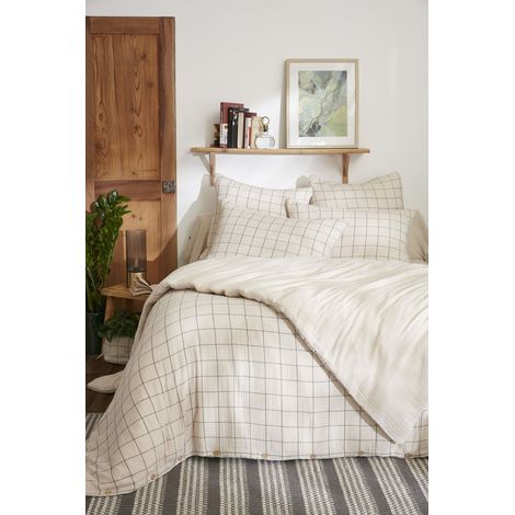 Housse de couette réversible 200 x 200 cm – Gaze de coton tissée-teinte GAÏA MATCH – Pampa