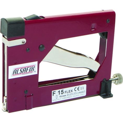 Agrafeuse-cloueuse à main 15mm – Lamelles flexibles pour fixation sécurisée – Enfoncement horizontal précis – Capacité 200 lamelles – Alsafix