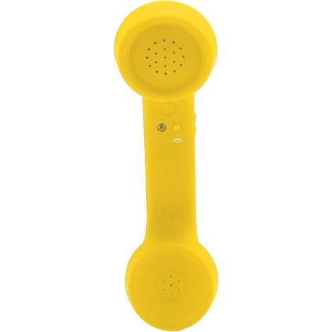 Auricolare Bluetooth retrò resistente alle radiazioni, ricevitore wireless ricaricabile per cellulare, di colore giallo. (1/5)