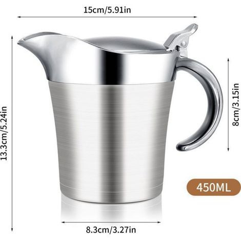 Saucinière isotherme 450 ml, saucière, distributeur de sauce, bol à sauce (1/4)