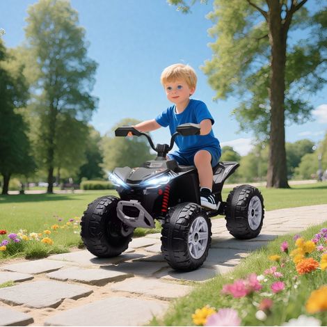 CHICFURN Quad eléctrico infantil 24V 109 x 68,5 x 76 cm negro, 6,5 km/h, USB MP3 (1/5)