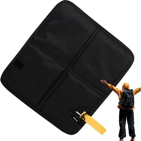 Sitzkissen – Faltbare Matte – Für Outdoor-Aktivitäten – Wasserabweisend und isoliert – 18,5 x 17 cm – Schwarz (1/5)