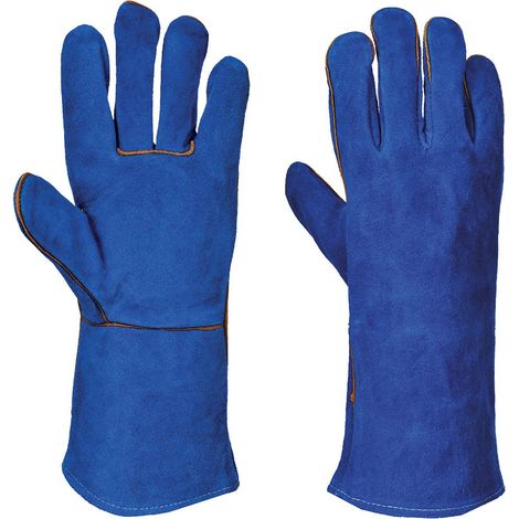 Guanti Di Protezione In Pelle Da Saldatore Blu Blue XL (1/3)