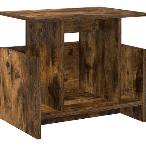 Mueble TV rectangular moderno con almacenamiento optimizado 50 x 35 x 45 cm de madera contrachapada roble ahumado 020054723 (1/5)