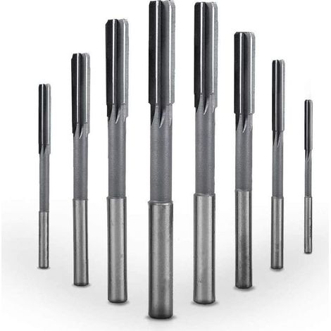 Alésoirs inclus (10 pièces) Alésoirs à goujures droites HSS H7 Fraise 3/4/5/6/7/8/9/10/11/12 mm (1/4)