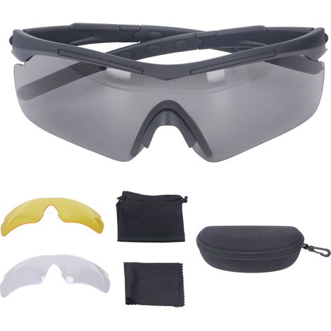 Lunettes de sport à lentilles PC anti-transpiration pour vélo, ski, moto et vélo électrique noir (1/5)