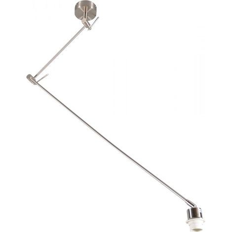 QAZQA Lampada a sospensione regolabile in altezza blitz - Moderno - Acciaio - Acciaio - Tondo/Oblungo Max. 1 x Watt