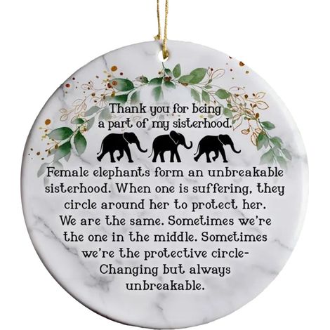 Ornement En Acrylique - Éléphant À Accrocher - Décoration Intérieure - Cadeau Pour Femme - Lot De 1 (1/5)