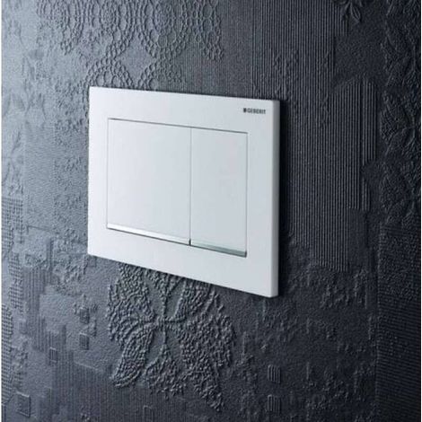 Pannello di controllo Geberit Sigma30, per doppio sciacquone, elegante e facile da installare (1/3)