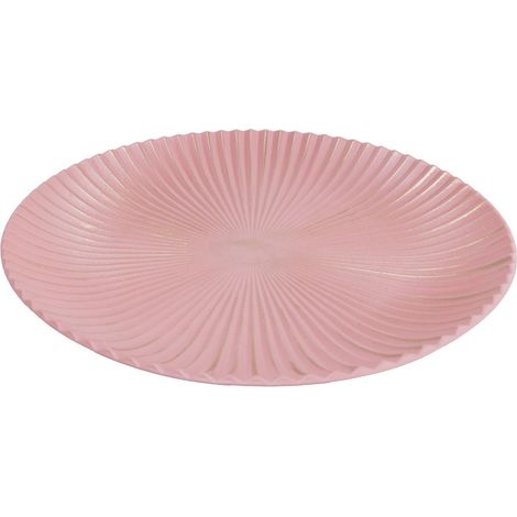 TrendLine Dekoteller Holz Ø 35 cm rosa Deko Teller