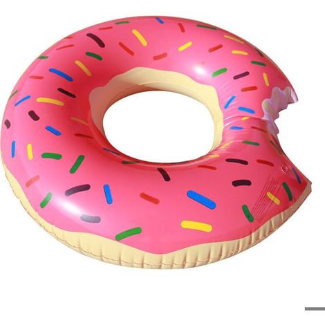 Bouée de natation, en forme de beignet en argile, PVC biologique, motif pastèque et fraise, pour adultes et enfants. (1/4)