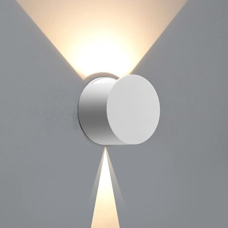 Applique moderne LED murale 6 W, éclairage vers le haut et vers le bas, applique murale blanc étanche pour chambre,escalier,porche, d'extérieur, 3000 K (1/5)