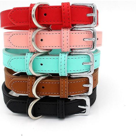 5 Couleur (m 2  42 Cm)  , Collier De Chien Ajustable Coussin Moelleux Cuir Rembourr (1/5)