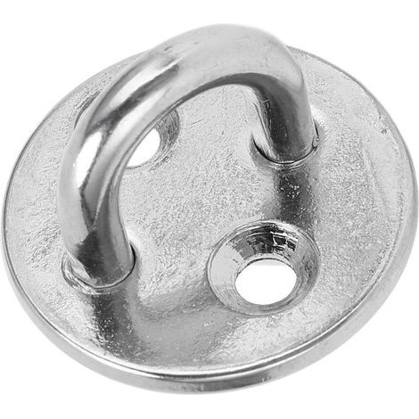 Plaque d'ancrage marine en acier inoxydable 5mm, crochet en U robuste pour portail, hamac, fixation murale extérieure. (1/5)