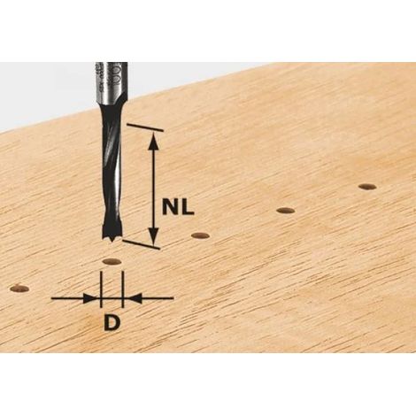 Festool HW S8 Punta per tasselli - 6 x 30 x 53,5 mm