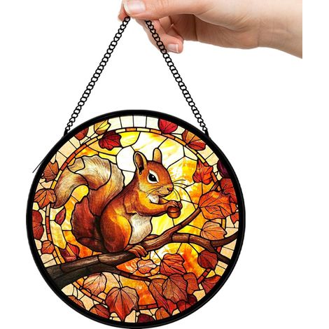 30 cmAttrape-soleil fleurs sauvages abeilles papillons, décoration vitrail jardin, cadeau femme (1/5)