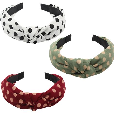 Headband Nœud - Bande Plastique Recouverte de Tissu - Pour Femme et Fille - Élastique et Confortable - 1 Pièce (1/5)