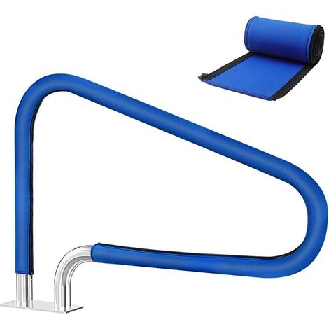 Housse de protection pour rambarde de piscine de 240 cm, manchon de protection pour rambarde de piscine, housse de poignée de piscine avec fermeture éclair, accessoire antidérapant (1/5)
