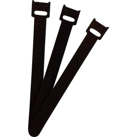 FASTECH® Fascette a strappo per raggruppare Lato morbido e lato rigido (L x L) 150 mm x 13 mm Nero 100 pz.