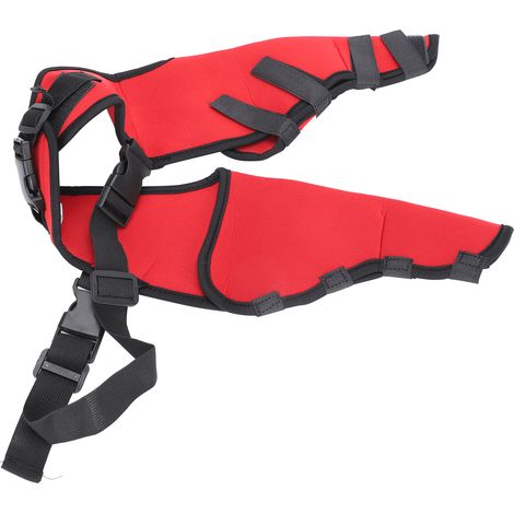 Attelle de protection pour patte de chien, genouillère de soutien pour la récupération après une blessure articulaire chirurgicale, accessoire pour animaux de compagnie, rouge, taille S (1/5)