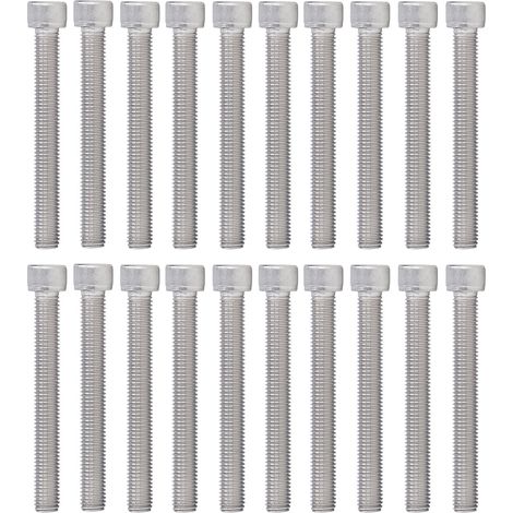 Lot de 20 vis à tête cylindrique hexagonale mâle, filetage gros, acier inoxydable A2-70 M12x1,75 DIN 912M12x90 (1/5)