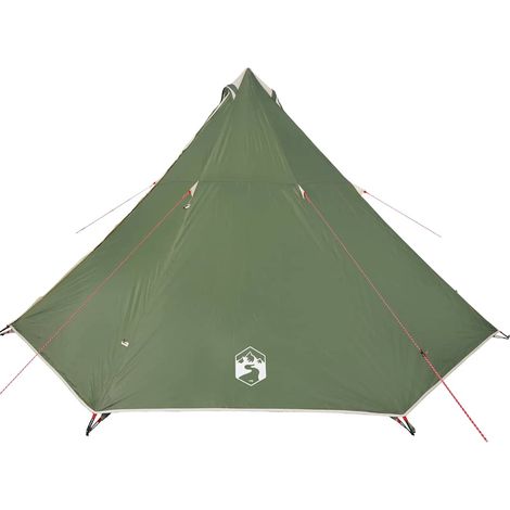 vidaXL Tienda de campaña familiar tipi 8 personas impermeable verde (1/2)