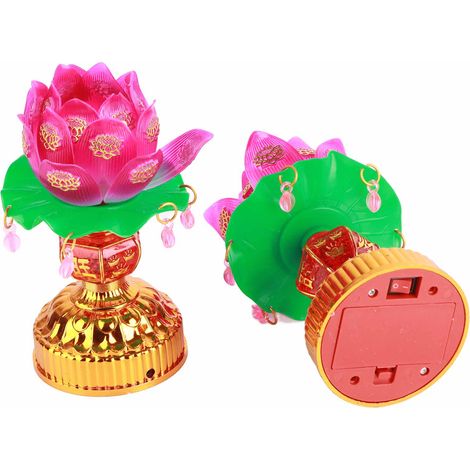 paire de lampes LED lotus Bouddha Lotus, alimentées par USB, avec motif gravé, pour la maison, 15 x 7,5 cm (1/5)