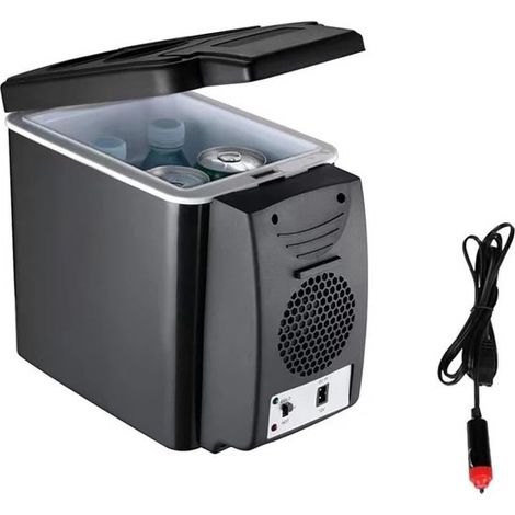 Nevera eléctrica de 6 litros y 12 V，Mini refrigerador/congelador portátil para coche，Dispositivo de refrigeración y calefacción para vehículos (1/5)