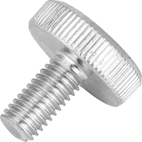 10 vis à oreilles M8 en acier au carbone zingué à tête moletée plate (M816) (1/5)
