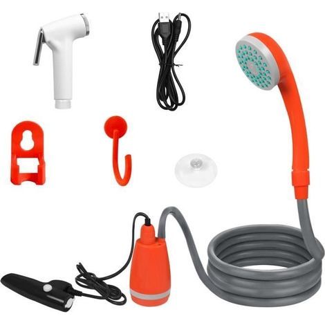 Douche de camping Portable - Batterie rechargeable - 3 l/min - Câble 2 mètres (1/4)
