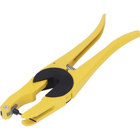 Pince à Boucles d'Oreille en Fer Galvanisé Jaune pour Porcs, Bovins et Ovins - Applicateur de Boucles pour Bétail (1/5)