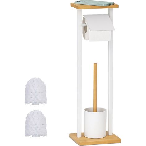 WC-Set mit Ablage - Bambus-Akzente, freistehend