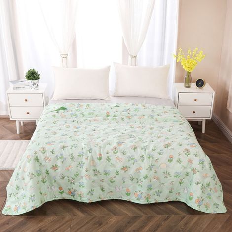 Couette - 150 x 200 cm - Coton 100 % - Bordure Surfilée - Pour Sieste Été ou Usage Quotidien - 1 Pièce (1/4)