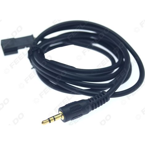Câble AUX mâle 3,5 mm vers 3 broches adapté aux systèmes d'infodivertissement de navigation d'origine des voitures BMW E39/E46/E53. (1/5)