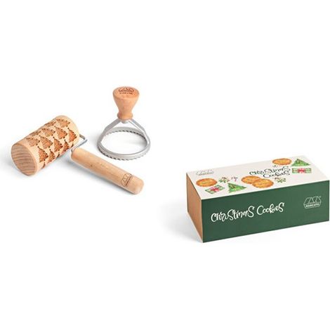 Set 2 pezzi per biscotti natalizi verdi