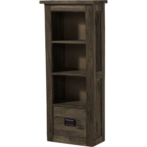 RAILWAY 280 Mobile pensile in legno di mango - laccato / grigio 50x26x120