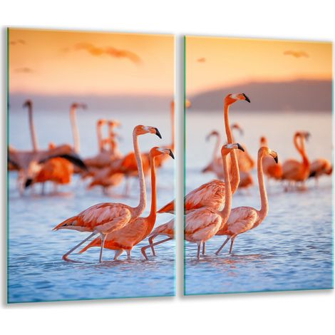 Glasschneidebrett 2x 30x52 Flamingos (1/5)