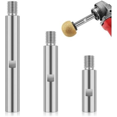 3 Pcs Bielle d'Extension De Meuleuse d'Angle, Meuleuse Rallonge M14, Rallonge de Meuleuse d'Angle 75mm, 100mm, 140mm pour Machines à Polir, Machines à Polir Voitures, Tampons de Polissage (1/5)