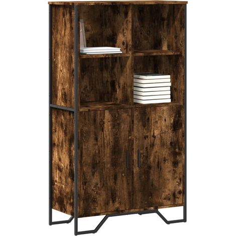 Highboard Räuchereiche 79,5x35,5x137,5 cm Holzwerkstoff