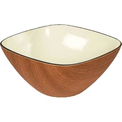 Ustensiles de cuisine bol carré en bois/banane 22 cm