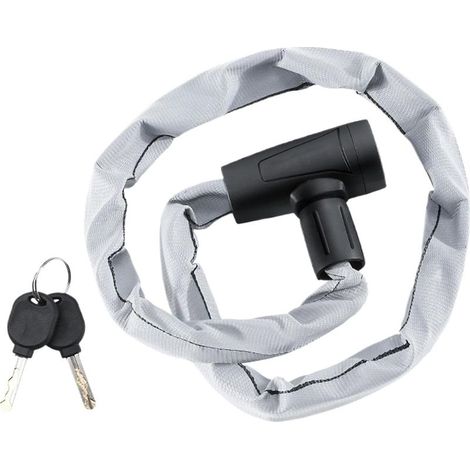 Chain with Lock, Reflective Anti Theft Lock Keys, 75cm/2 5 Ft, Heavy Duty Steel Cable Padlock, Security Chain, Gate Fence Protection for Cabinet, Motorcycle, Luggage (1/5)