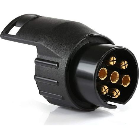 Remorque Adaptateur Prise, Accessoires Universels, Adaptateur de Remorquage Imperméable 7 Broches vers 13 Broches Compatible avec Voiture et Camion (1/4)