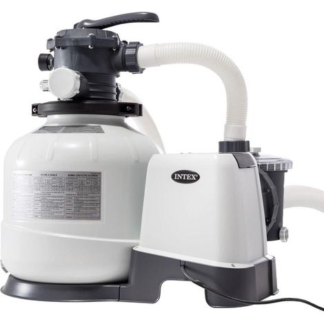 Intex 26648 Pompa a Sabbia, Flusso Acqua: 10.500 l/h, Flusso Sistema: 8.000 l/h
