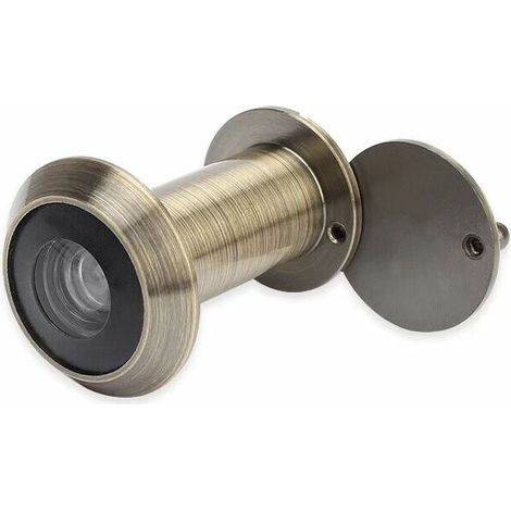 Türspion, 200° Messingspion mit Überwachungsabdeckung zum Einbau in Türblätter von 35 mm-60 mm (1 Stück, Bronze)