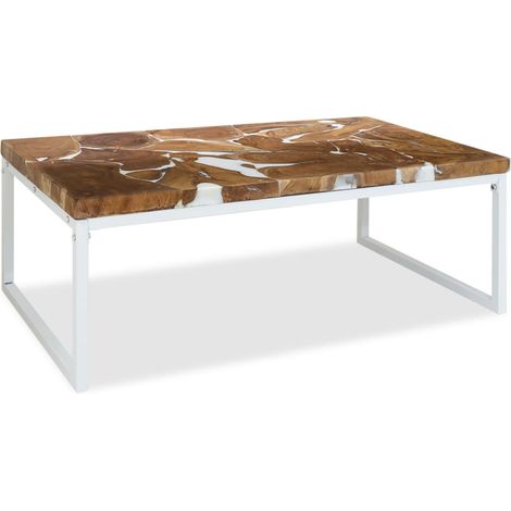 Couchtisch Teak Harz 110x60x40 cm