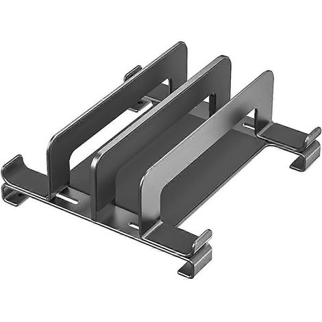 Laptopständer, verstellbare vertikale Dockingstation für Desktop-Laptops, platzsparender 3-in-1-Ständer, grau (1/5)