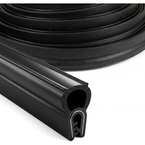Universal Car Door Seal EPDM Rubber Black Glueless Edge Protection with Top Seal for Cars, Caravans, Trucks, Boats (1/5)