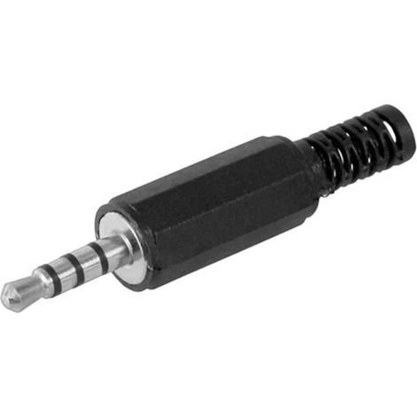 spina jack 3.5 mm 4 contatti in plastica con guida cavo stereo