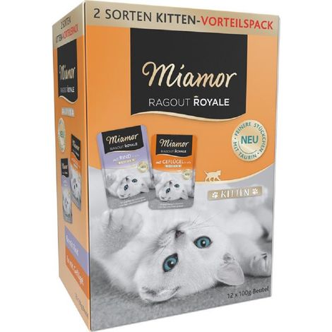 Miamor Ragout Royale in Jelly Kitten Multibox 12x100 g 12x 100 g Nassfutter Katze