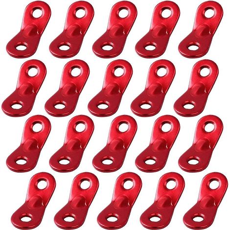 20 Pices Tendeurs Ajusteur Boucle De Corde Extrieure De Vent De Tente En Alliage D'aluminium Pour Randonne Camping (1/5)